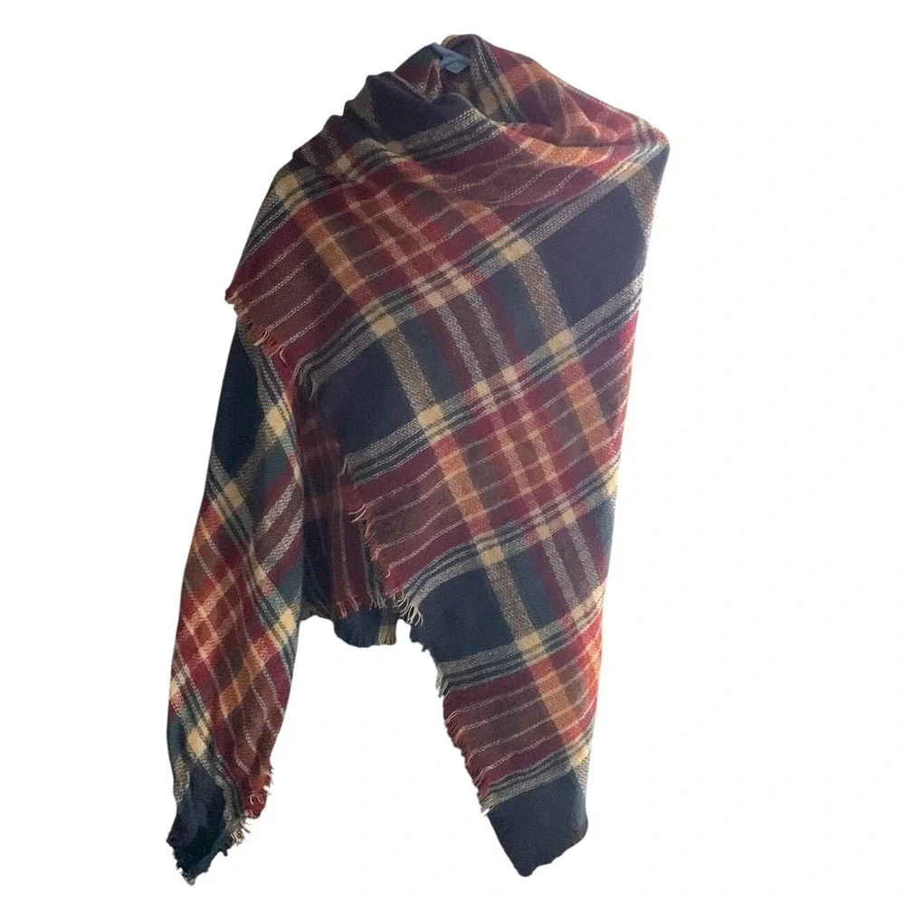 Plaid Blanket Scarf Wrap‎ Shawl Fall Winter Cozy Trendy